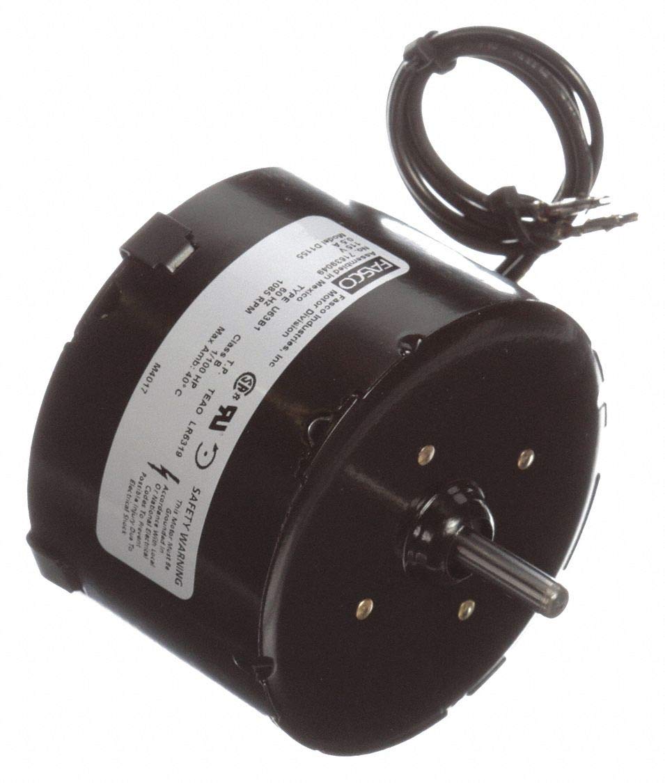 FASCO Shaded Pole Condenser Fan Motor, 1/100 HP, 1001-1100 RPM Range 115V, CCWSE