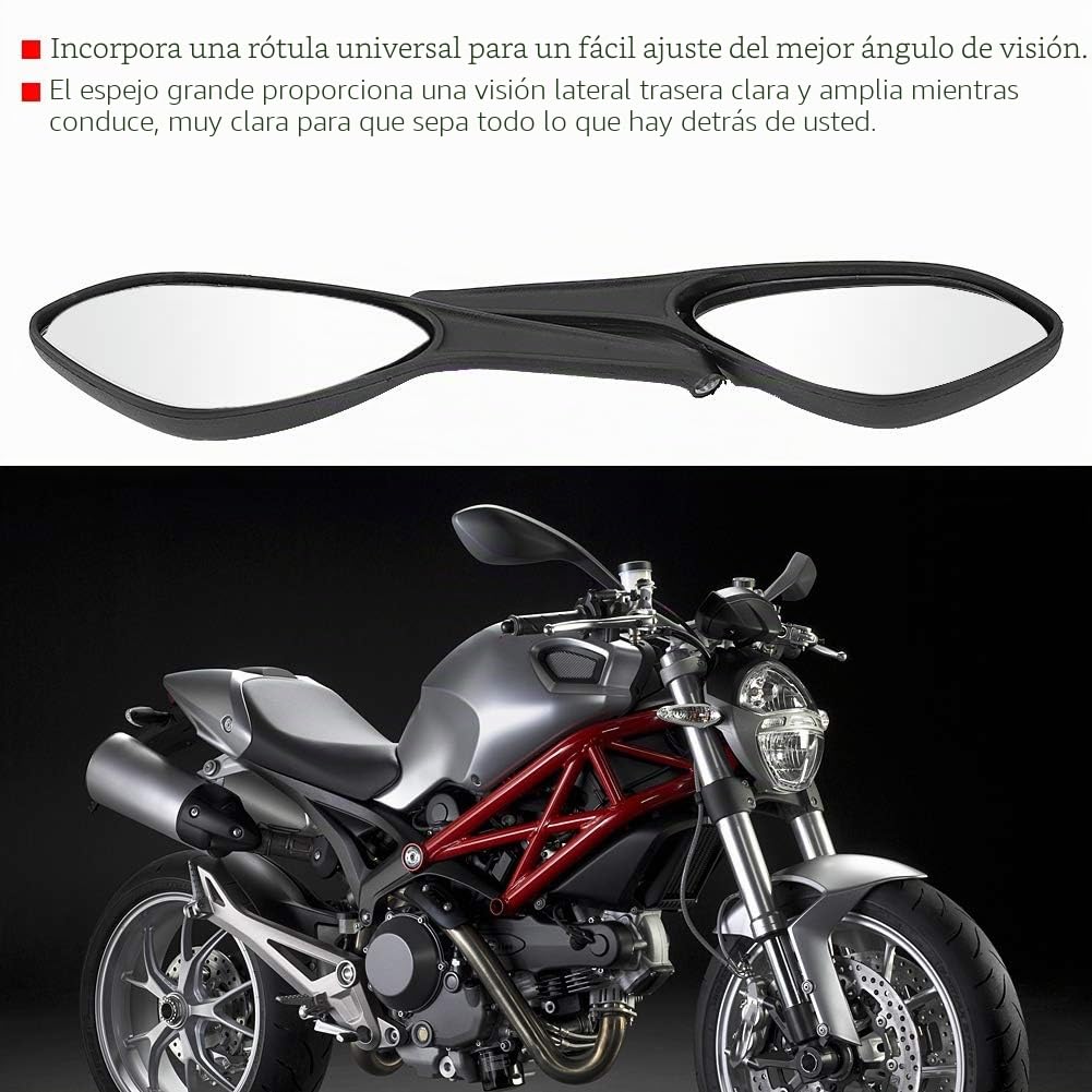 Broco 1 par Monster 696 retrovisores Espejo de Motocicleta, la motocicleta original Vista posterior Espejo retrovisor Fit for Monster 696 795 796 1100