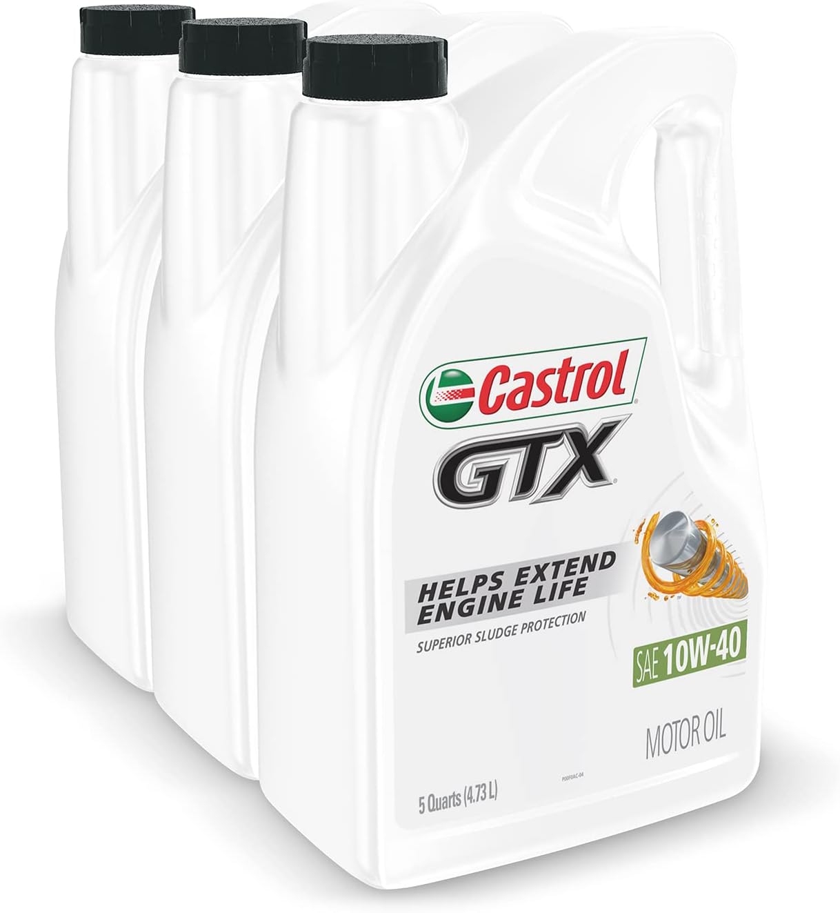 Castrol GTX 10W-40 Conventional Motor Oil, 5 Quarts, Pack of 3