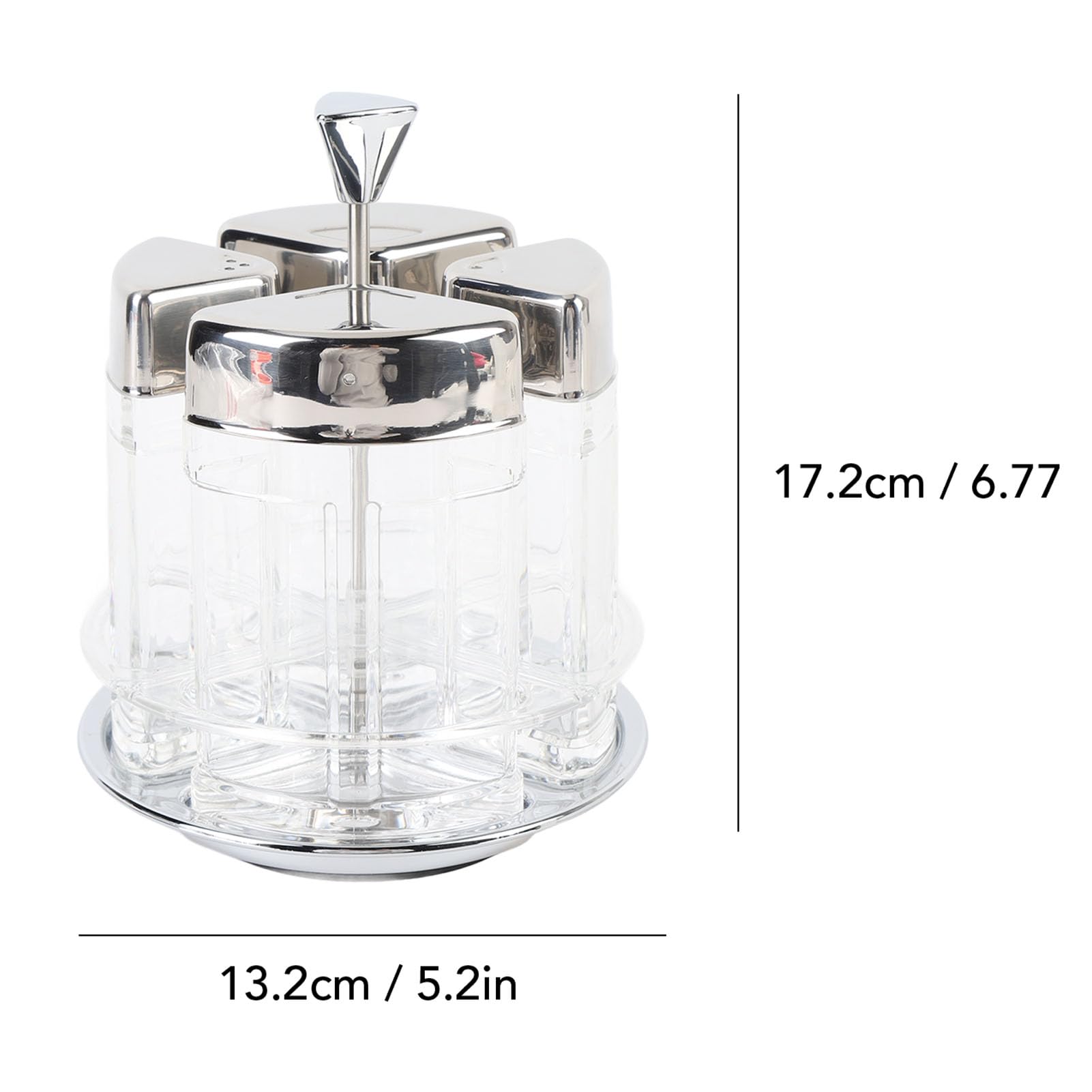 Barattolo per condimenti da, Contenitore Trasparente per condimenti, Saliera, Rotante Trasparente 2x150ML 2 Bottiglie da condimento da da 80ML per Sale Olio