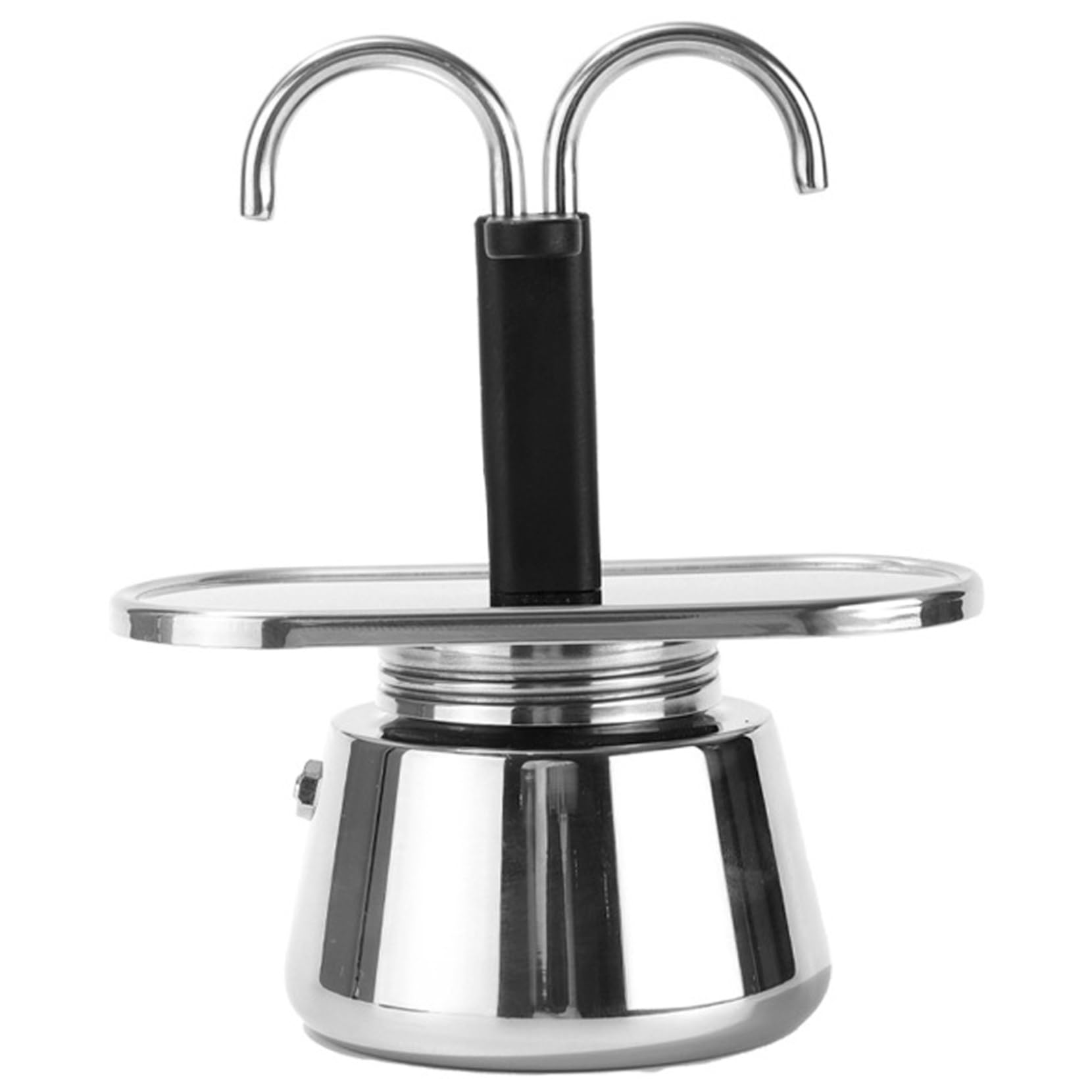Machine à expresso en acier inoxydable double bec pour camping et maison