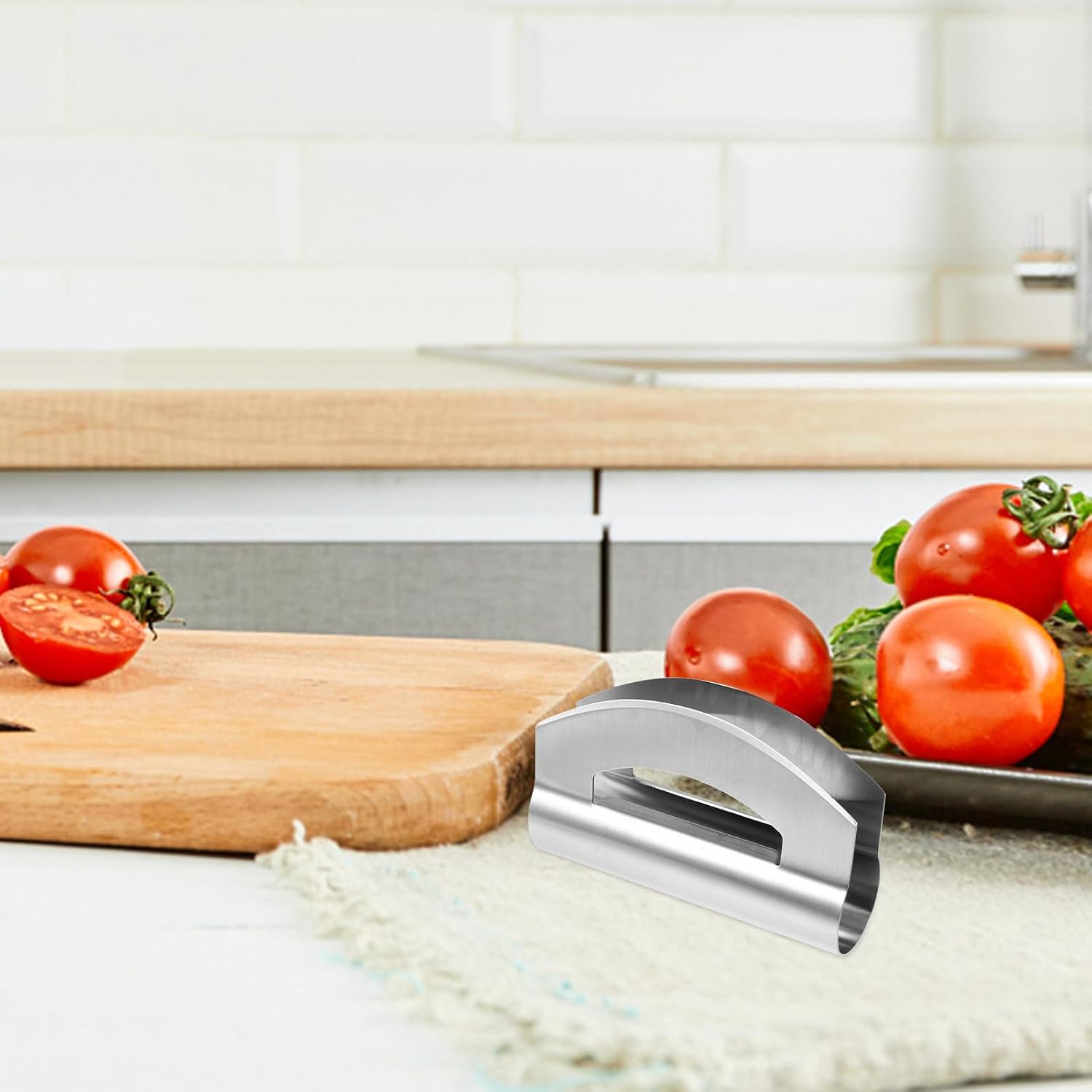 Stainless Steel Dough Cutter with Double Sided Edge for Fruits