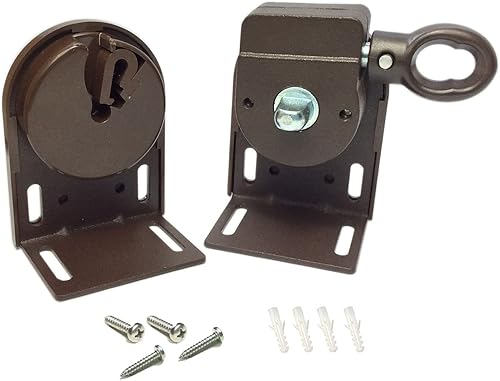 Kit de soportes de montaje de repuesto para persianas enrollables exteriores Coolaroo inalámbricas para exteriores (marrón)