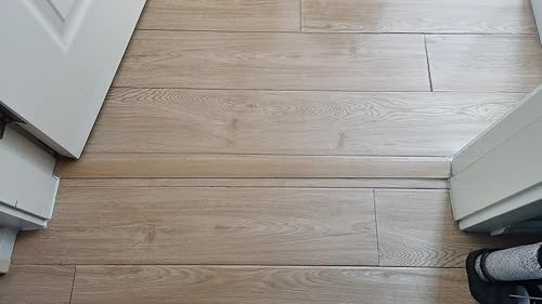 Miniatura 6 de T-Molding - Tiras de transición de imitación de madera, umbral de puerta plana de alfombra a azulejo, borde de umbral autoadhesivo, tira de suelo de