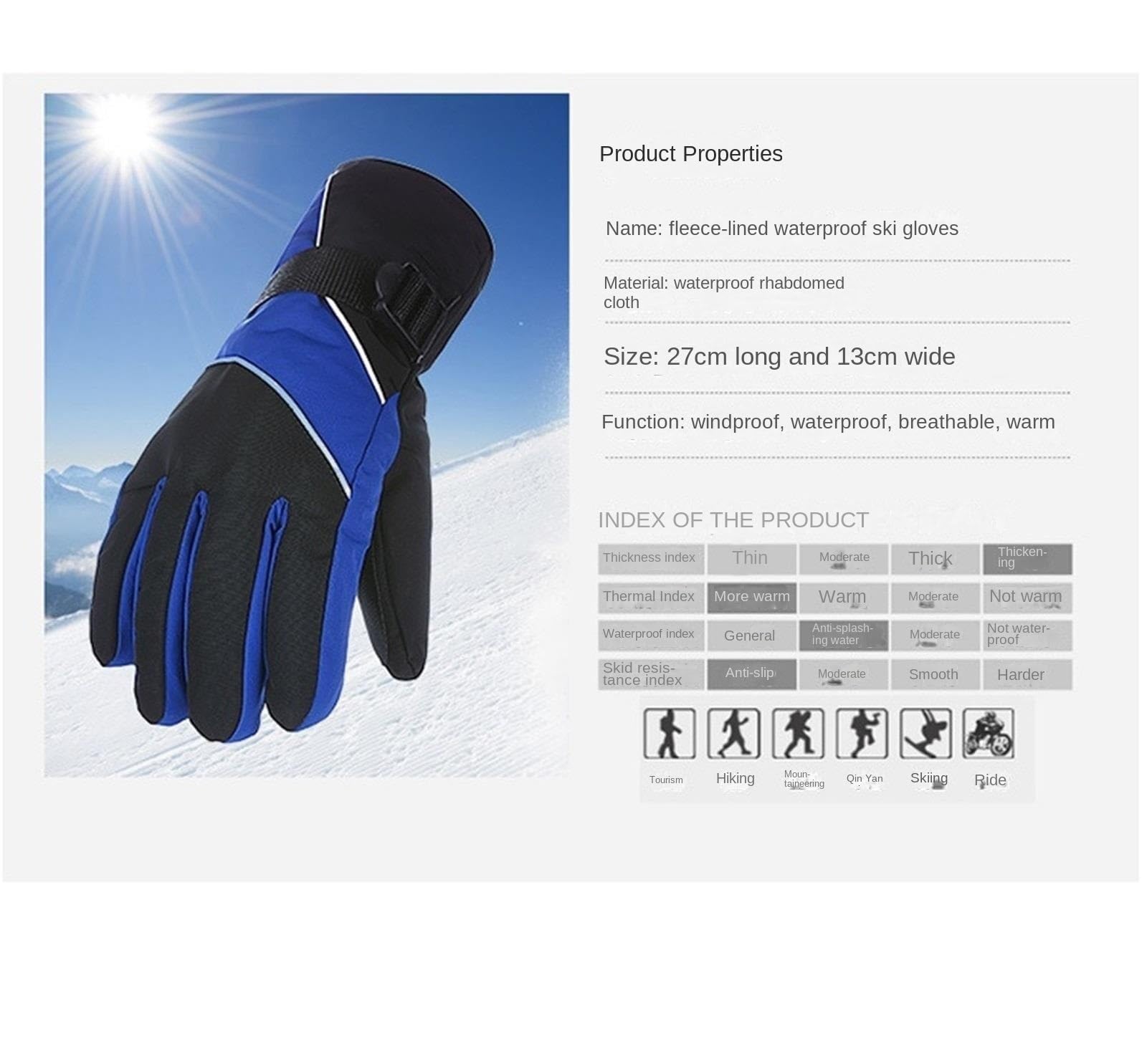 Guantes Running Guantes De Esquí Deportes De Nieve Al Aire Libre Cálido Impermeable A Prueba De Viento Hombres Y Mujeres Guantes Deporte Hombre