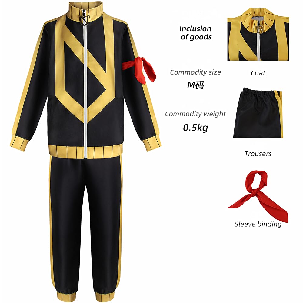 Charous Anime Manga Undead Unluck Cosplay Union Tope Kostüm, Unisex-Uniform-Set für Festivals, Aufführungen, Cosplay-Geschenk
