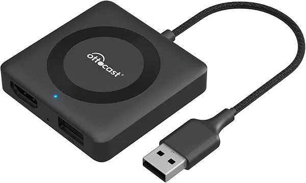 OTTOCAST Car TV Mate Pro Built-in Wireless CarPlay Adapter - Fire TV Stick Converter for Car - Compatible with Set Top Box, Switch, etc - HDMI to USB Port Converter for The OEM Factory CarPlay Car