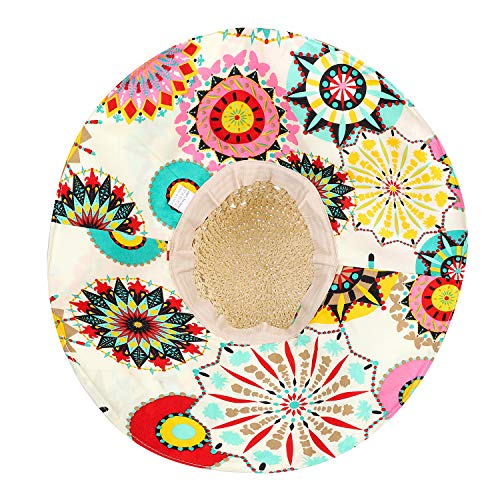 Sombrero de paja femenino con ala ancha para sol miniatura 5