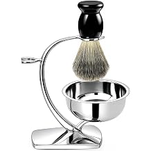 Men Shaving Set,Shaving Stand,Stainless Steel Bowl,Shave Brush,Wet Shaving
