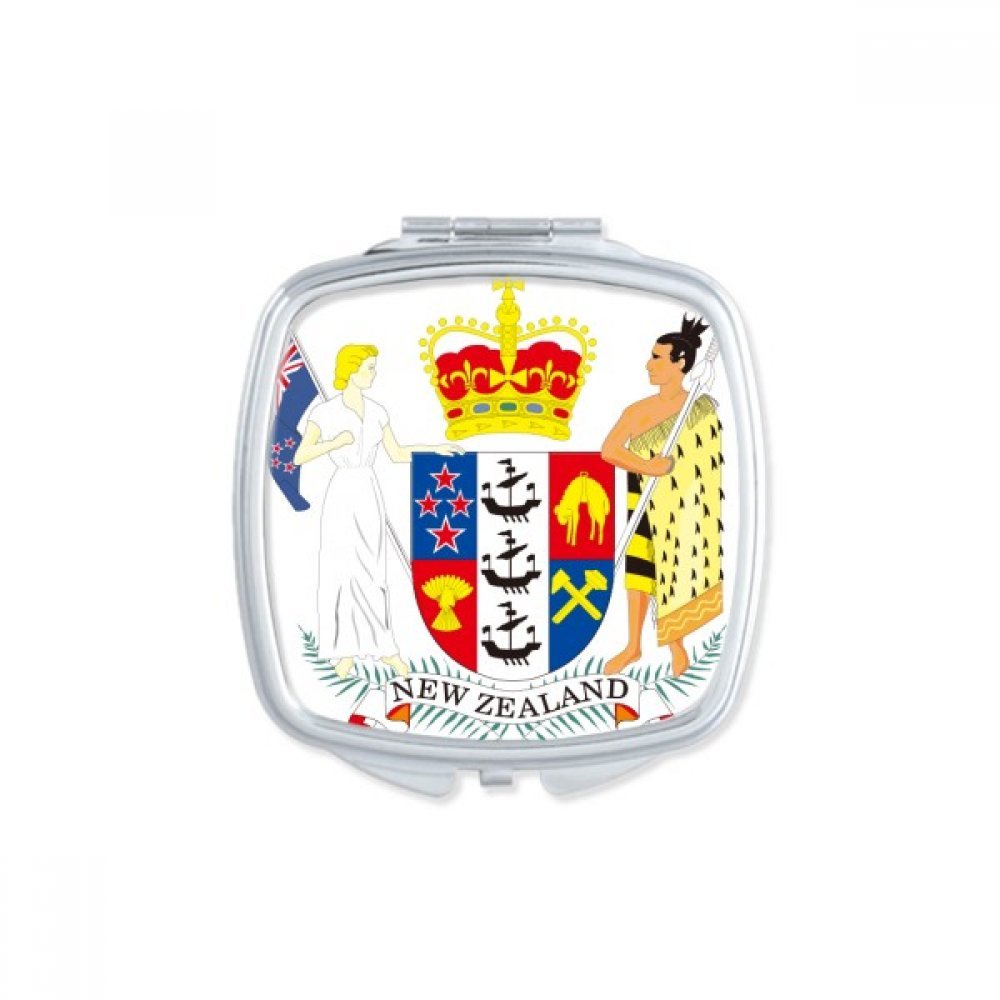Miroir compact avec emblème néo-zélandais, idéal pour un cadeau élégant