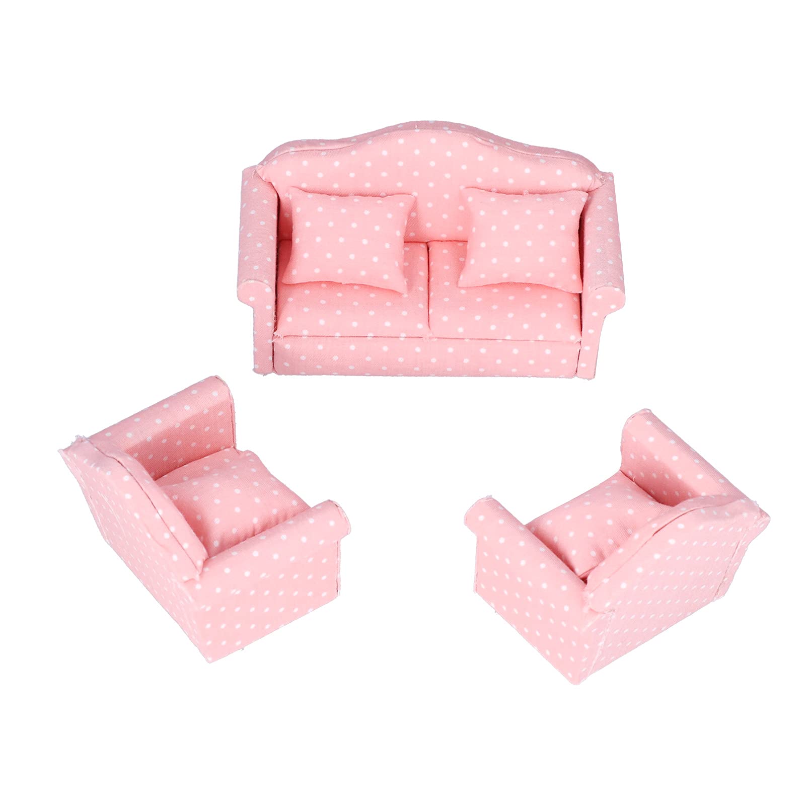 Dollhouse Furnishings, Mini Dollhouse Sofa Decorative Miniature Dollhouse Sofa for Gifts for Doll House Living Room for Doll House Bedroom