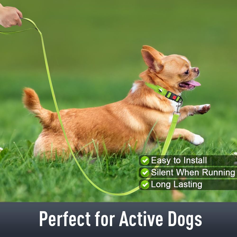 Airtag, Collare per cani per cuccioli, collari riflettenti per cani con supporto AirTag, morbida imbottitura e fibbia di bloccaggio di sicurezza, collare in nylon regolabile per tutte le razze,