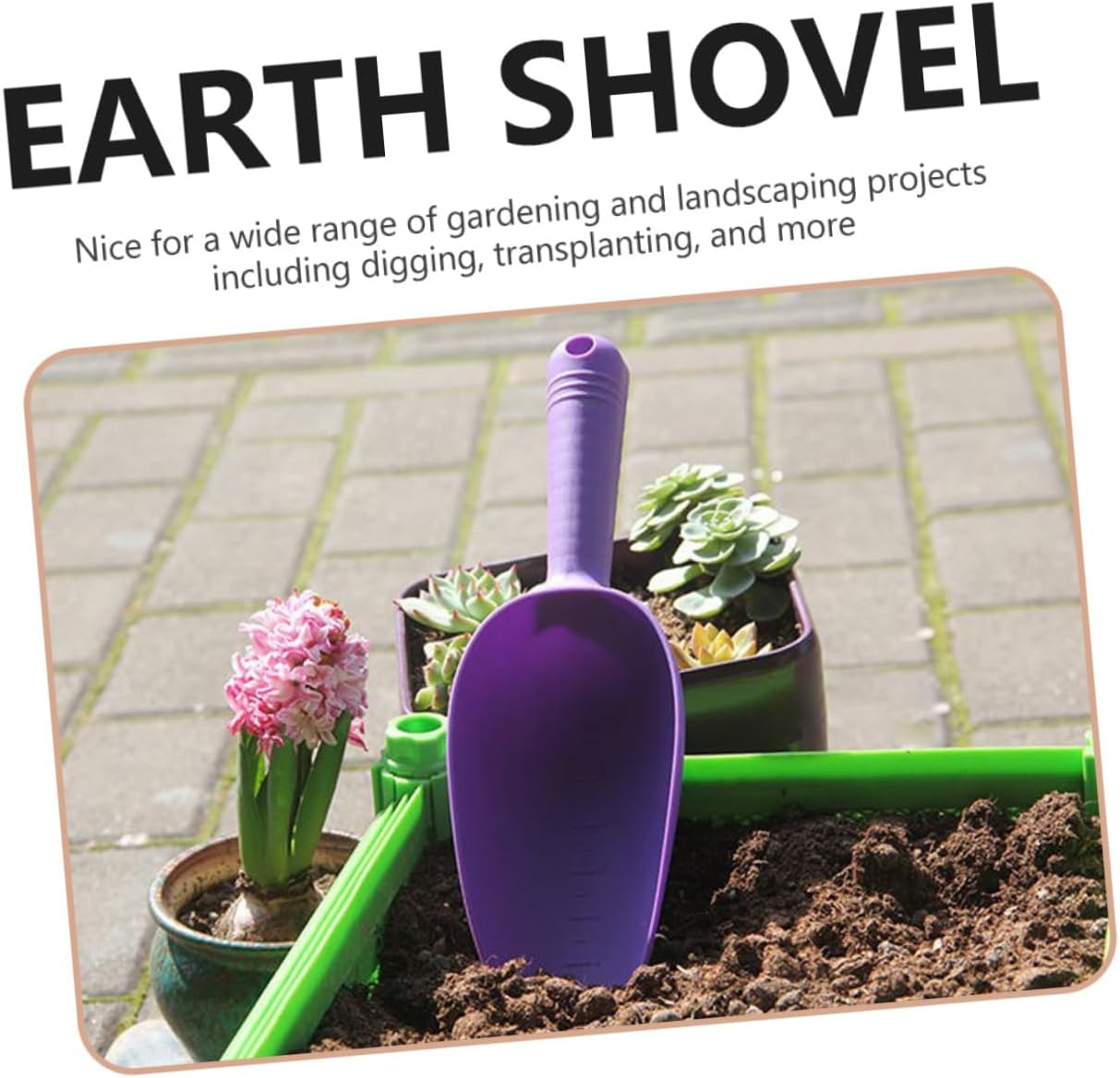 Kisangel 2pcs Plastic Soil Shovels Ergonomic Handle Gardening Shovel for Indoor Outdoor