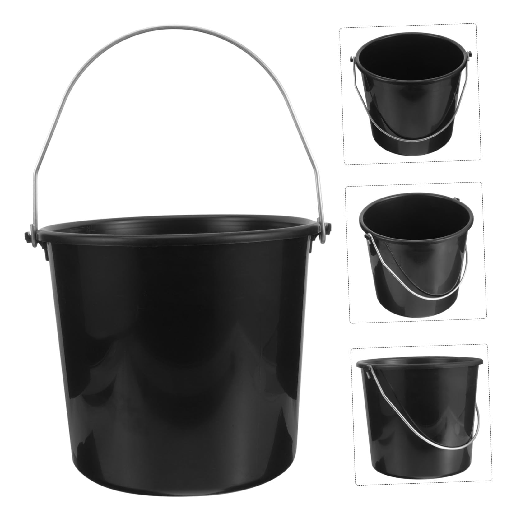 Cubo de alimentación de terneros de 8 litros con asa, cubo de plástico resistente para riego de granja, portátil, multiusos, herramienta para ganado para terneros y equipo versátil para el cuidado de