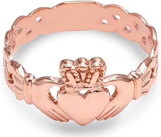 Ladies 14k Rose Gold with Trinity Band - coolthings.us