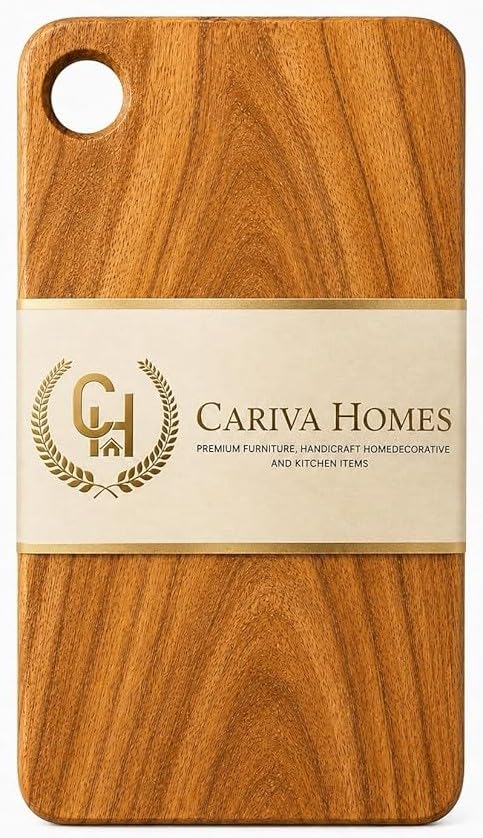 Image of Premium Luxury 100% Natural Mango Wood Cutting & Chopping Board Knife-Friendly, for Vegetables, Fruits and Meat | Natural Finish | 15 x 9 x 0.75 Inch Large | Durable & Handcrafted - 1 Year Warranty