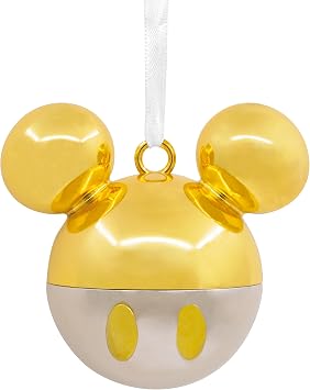 Hallmark Disney Premium Mickey Mouse Gold Icon Christmas Ornament, Metal