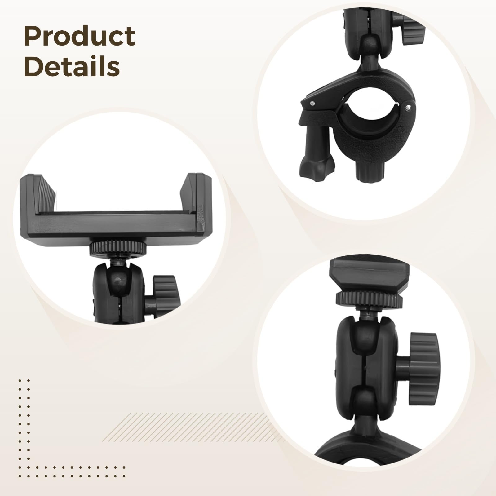 Support de téléphone portable rotatif à 360° pour trompette, fanfare lyre clip pour partitions de musique, compatible avec la plupart des smartphones,