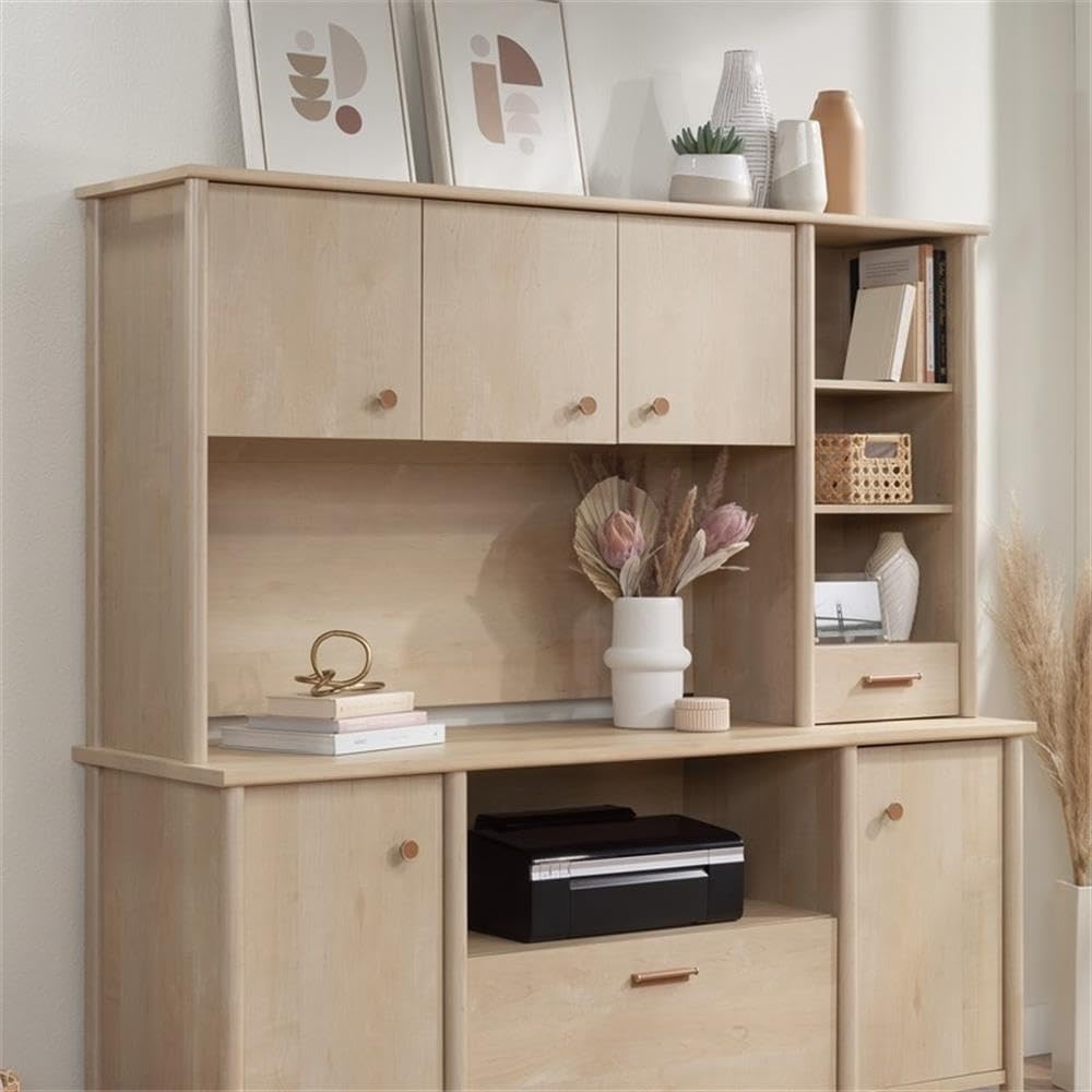 Sauder Whitaker Point Transitional Engineered Wood Hutch in Maple