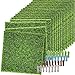 Binjor 10Pcs Hierba Artificial Miniatura de plástico 15 * 15 CM Musgo Artificial Verde Césped de simulación Adorno de Bricolaje Micro Paisaje Ornamento Mini Valla de Madera Bonsai Decoración
