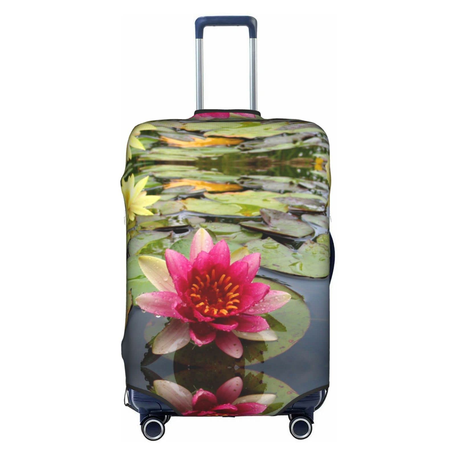 Housse de valise anti-rayures extensible de 18 à 32 pouces lavable imprimé lotus