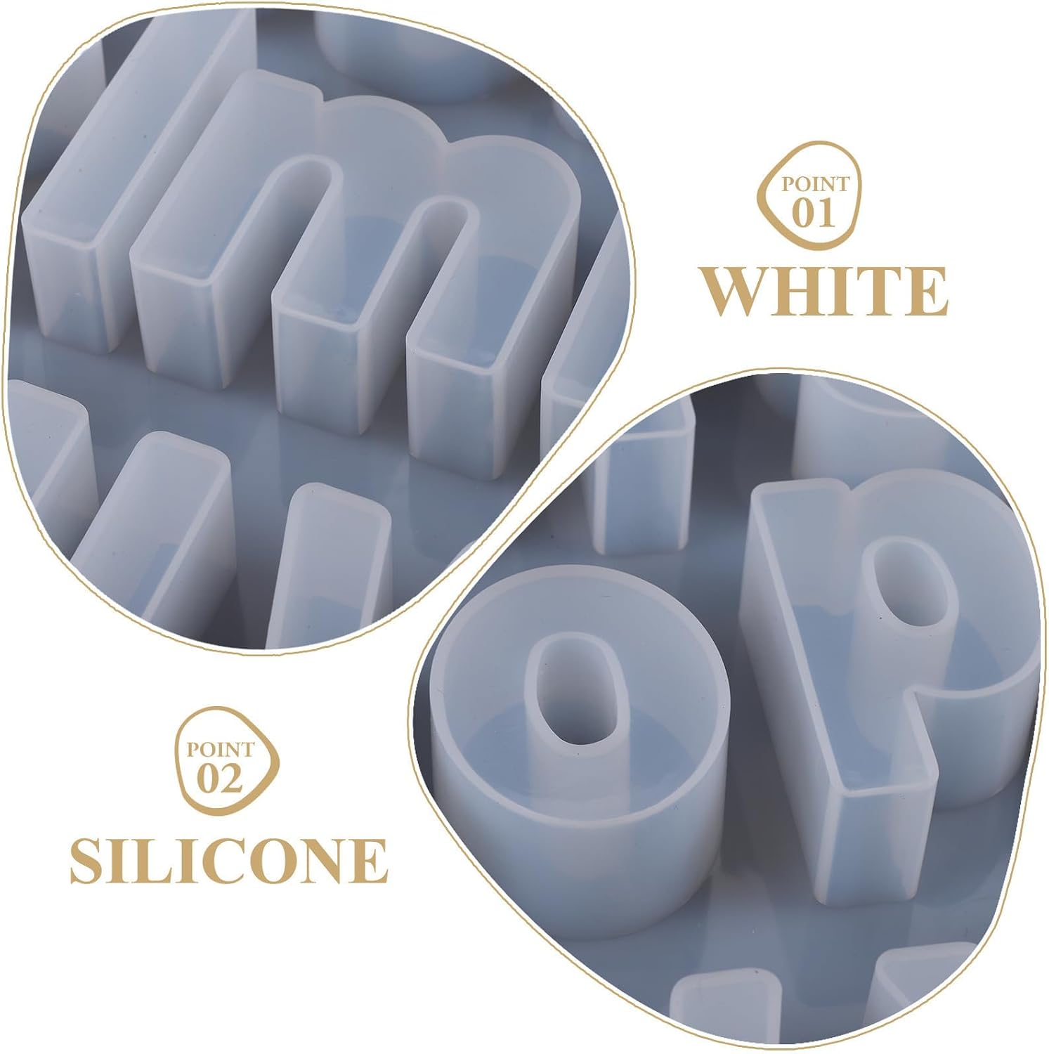 Silicone Lowercase Letter Mold for DIY Jewelry Pendant Crafts