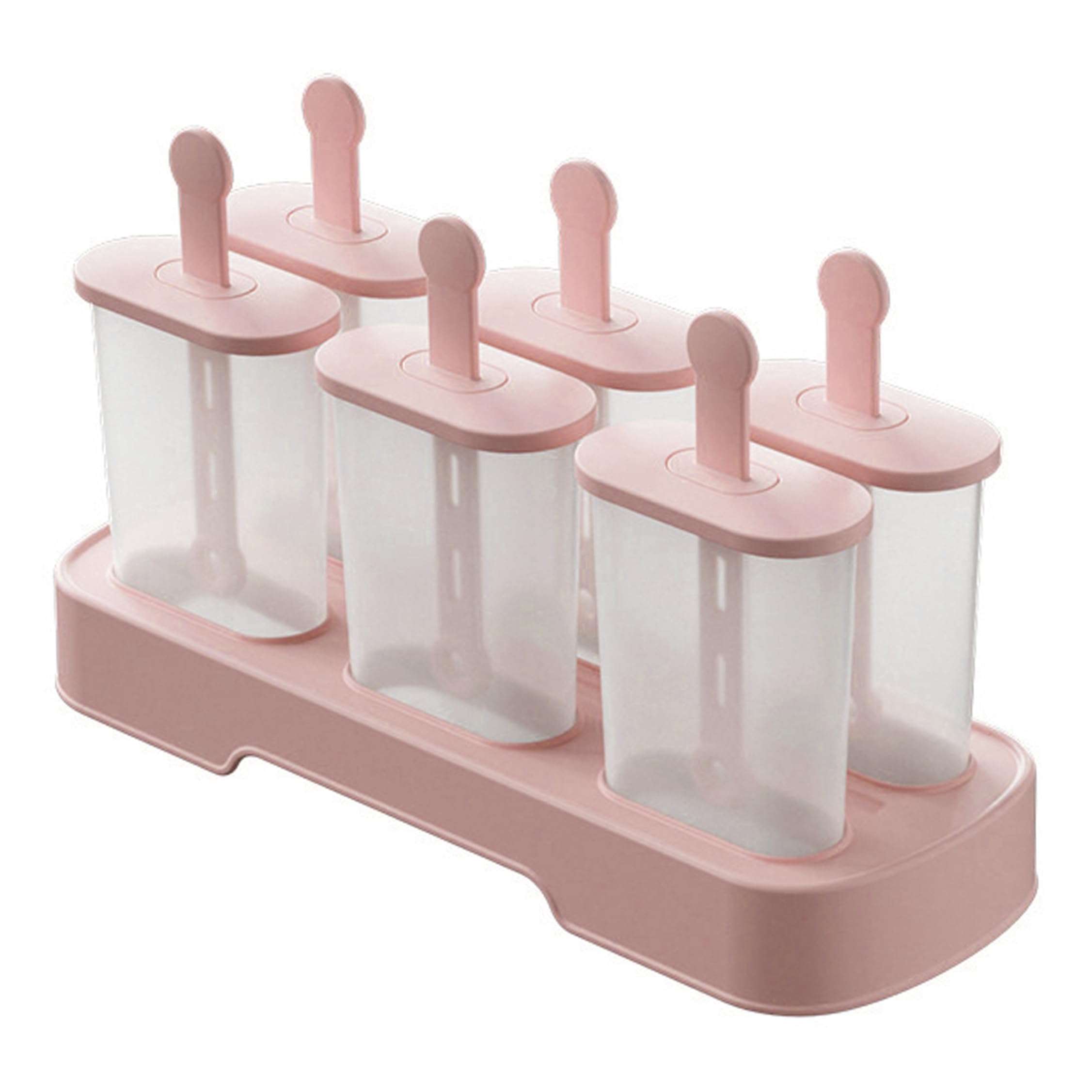 Sjfbebsy Silicone Popsicle Molds, 6-Cavity Popsicle Molds Food-Grade Pp Ice Mold with Easy Release, Ice Mold