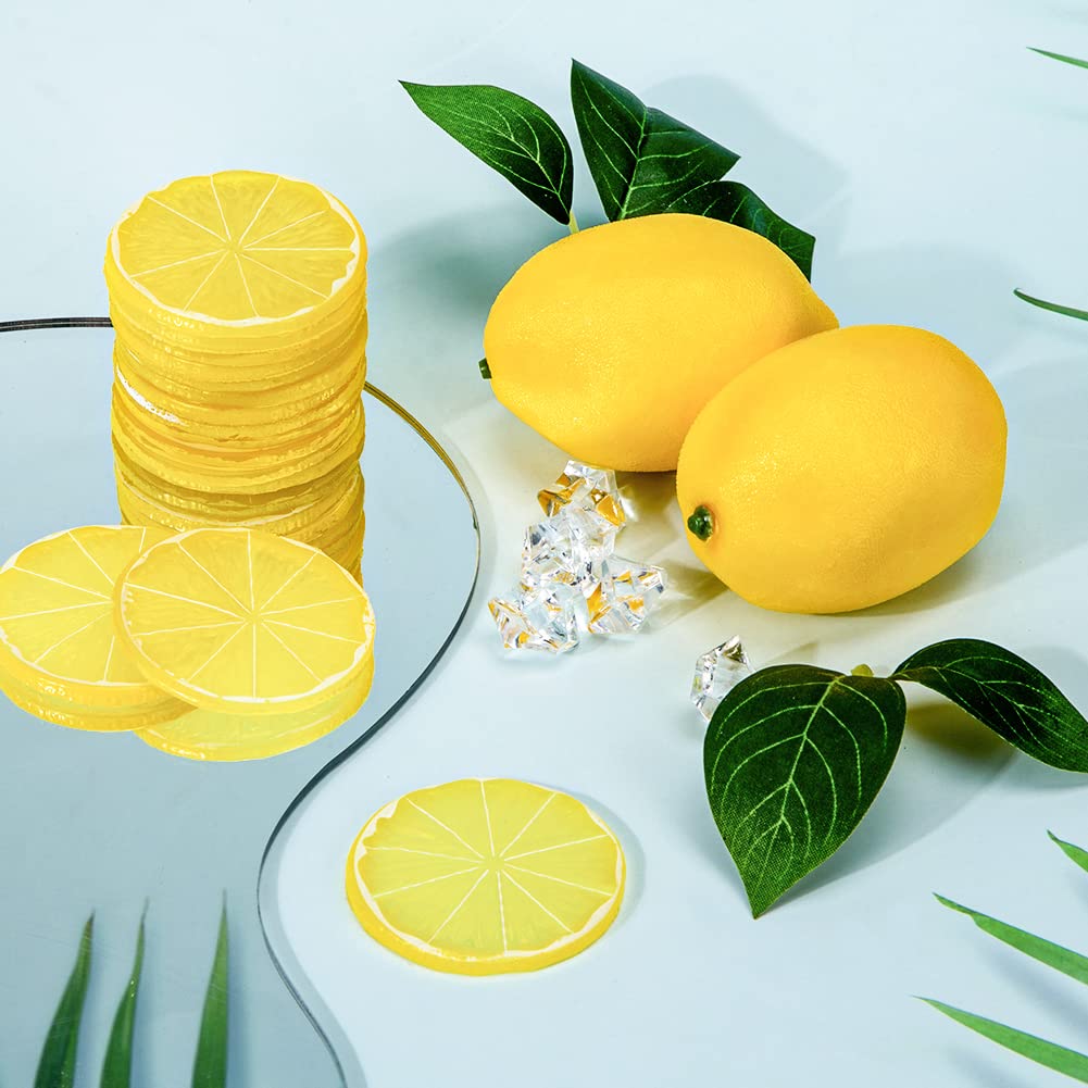 Notakia Lot De 25 Citrons Artificiels Jaunes Réalistes – Décoration Été, Table, Photographie & Vase