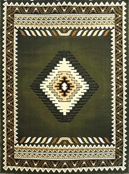 YHSF South Western Area Rug for Living Room, Bedroom, Kitchen & More - Easy to Clean, Soft & Durable Native American Tribal Rug - Stain-Proof, Non-Slip Runner for Home Decor - Sage Green, 3 x 47"