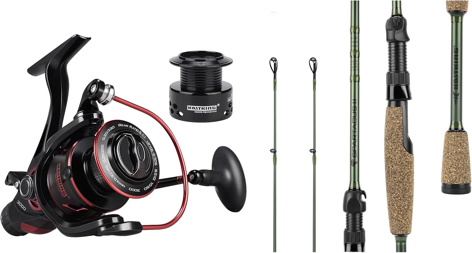 KastKing Sharky Baitfeeder III Reel and Spartacus II Rod Combo