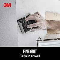 Vista 3 de 3M Esponja de lijado en ángulo, grano fino, uso húmedo o seco, ideal para lijado multiusos, lavable y reutilizable, uso para proyectos interiores