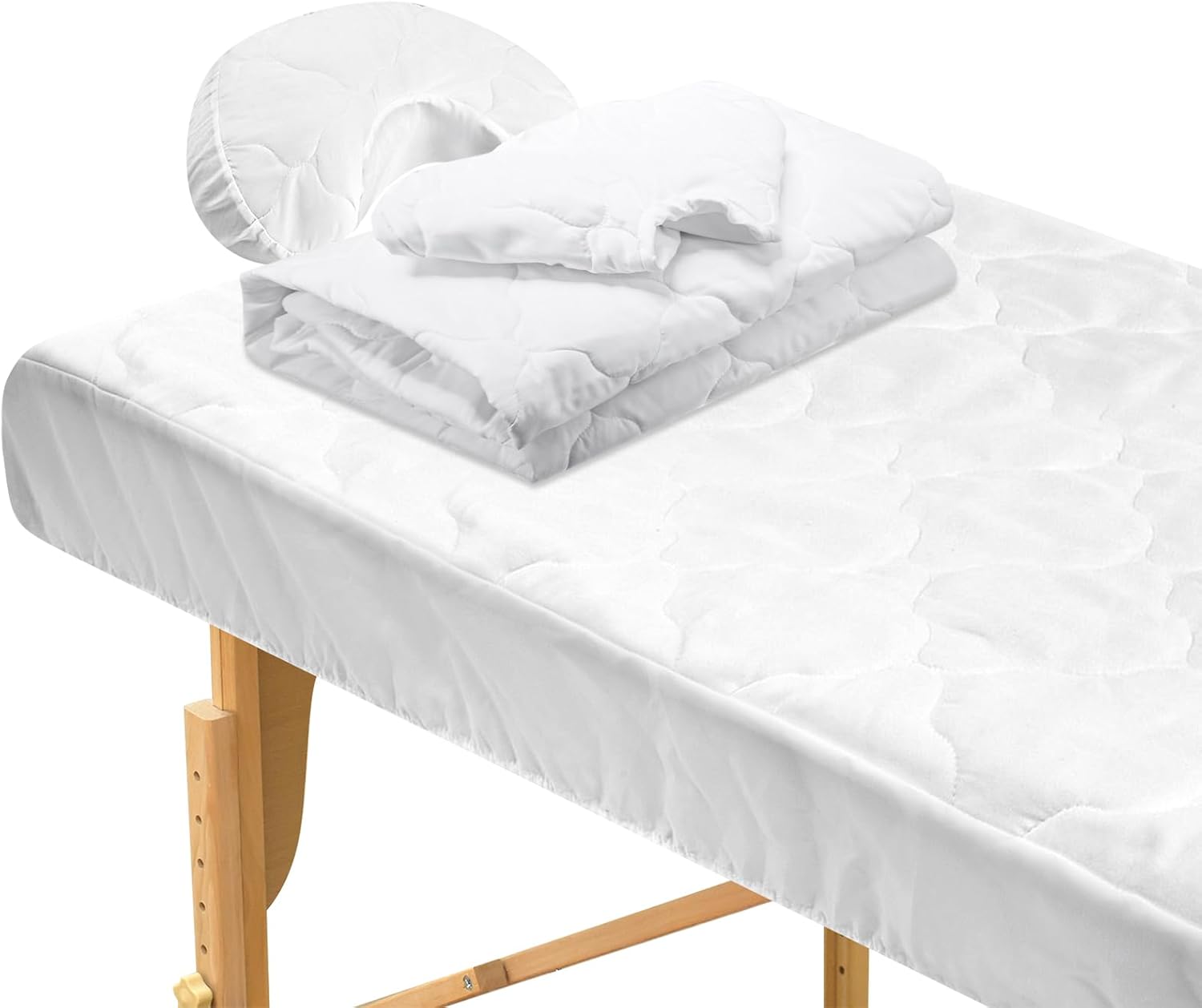 Preboun 4 Pcs 2 Sets Massage Table Sheets Set Include Microfiber Massage Bed Sheets