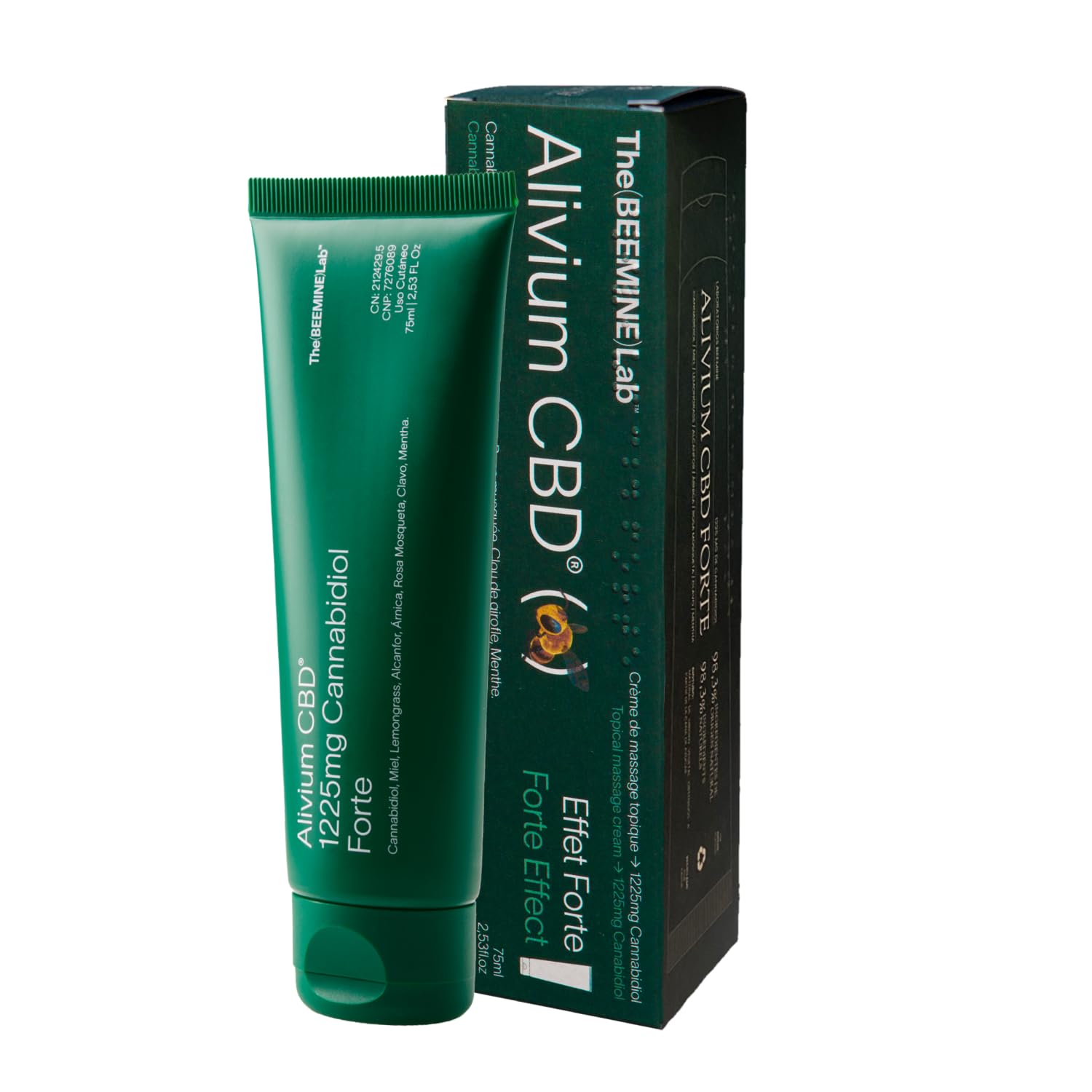 The Beemine Lab - ALIVIUM CBD Forte 250 ml - Crema per massaggi caldi e freddi - Muscoli e articolazioni - Schiena, regione lombare, muscoli, ginocchia, collo, spalle