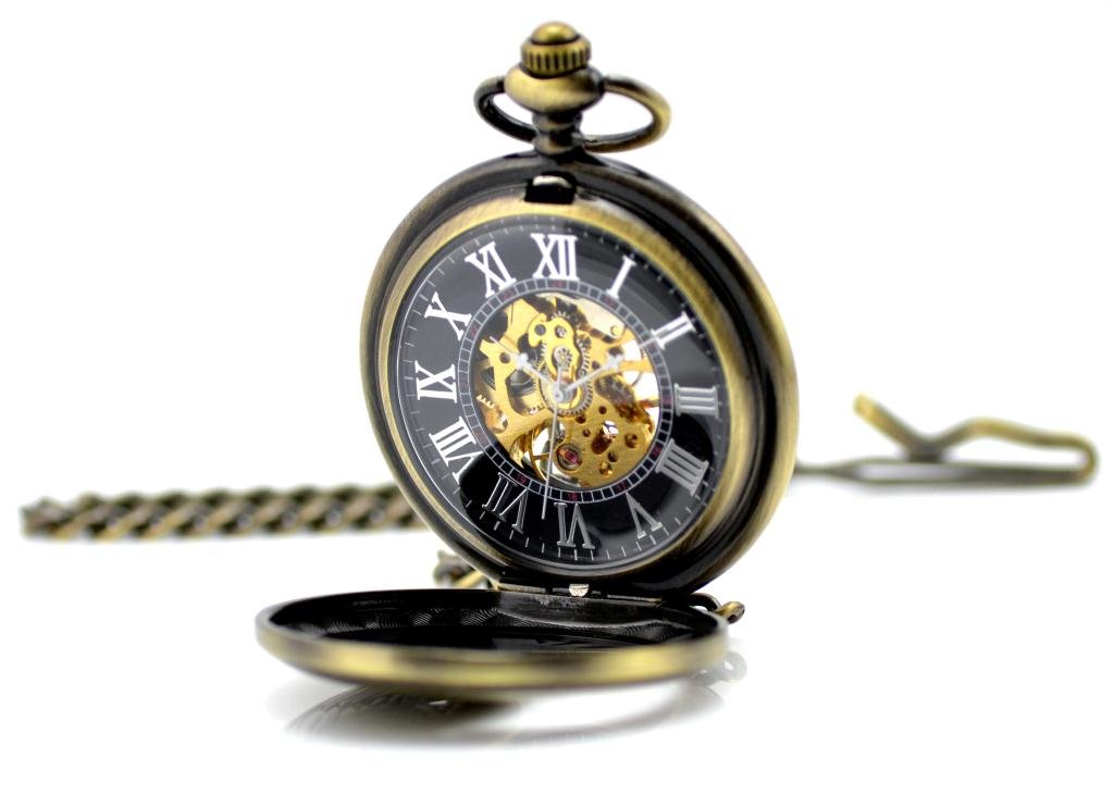 Stayoung Steampunk Bronzo Antico Numeri Romani Orologio da Taschino Meccanico a Carica Manuale con Ciondolo a Forma di Fenice Uccello di Fuoco
