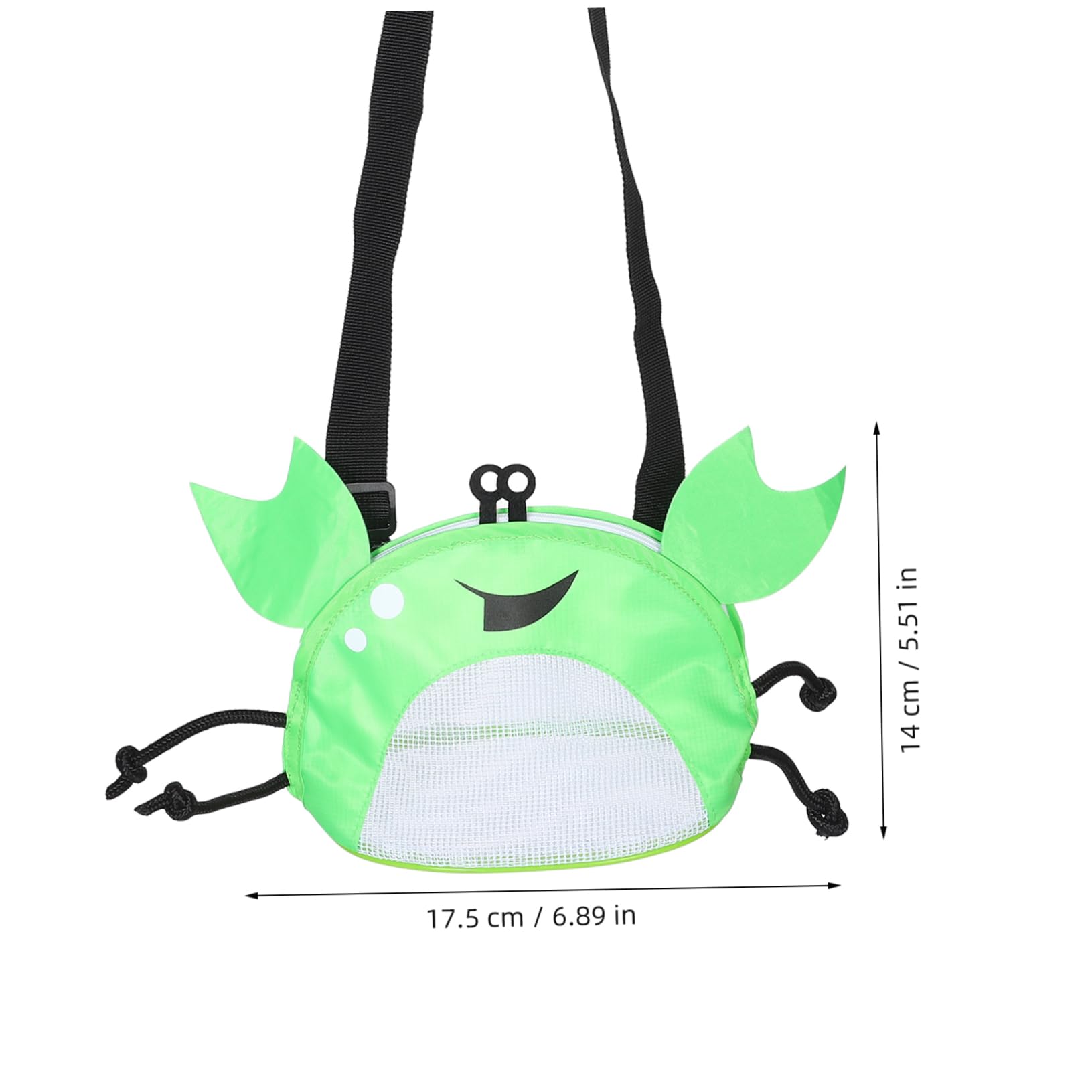 SUPVOX Little Girls Crab Beach Bag Mesh Shell Collecting Bag for Boys and Girls Zipper