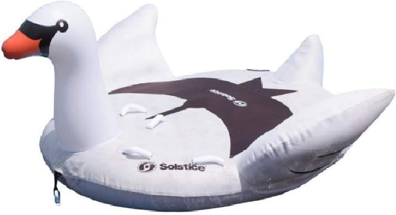 Swim Central Inflatable Lay-On Swan Towable Float - 84" - White
