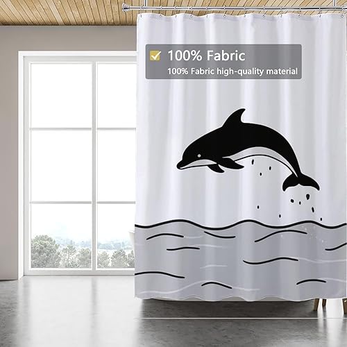 Miniatura 244 de Cortina de ducha de tela blanca con contrapeso inferior, calidad de hotel impermeable, 72 x 72 pulgadas, lavable a máquina B-blanco,Beige