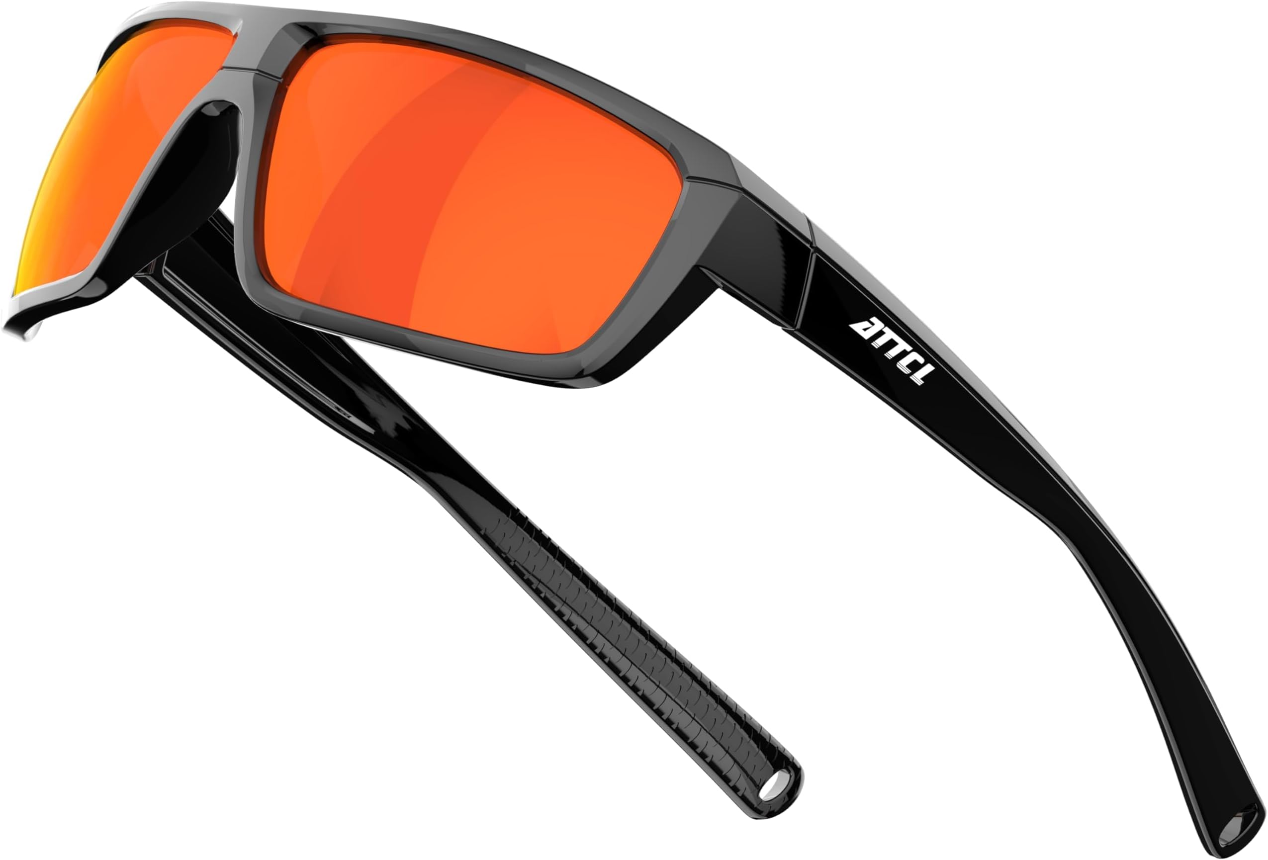 Polarized Sunglasses Men for Fishing: UV Protection Lightweight TR90 Sports Wrap Sun Glasses Driving Golf Running