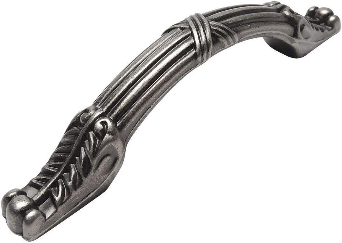 Cosmas 10 Pack 9464WN Weathered Nickel Cabinet Hardware Handle Pull - 3" Inch (76mm) Hole Centers