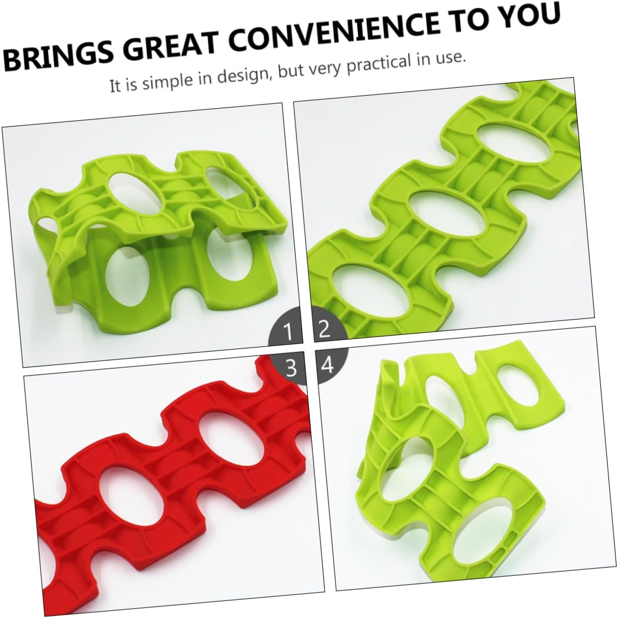 3pcs Stackable Wine Rack Bottle Holder Beer Can Mat Heat Cold Resistant Silicone Pad Random Color