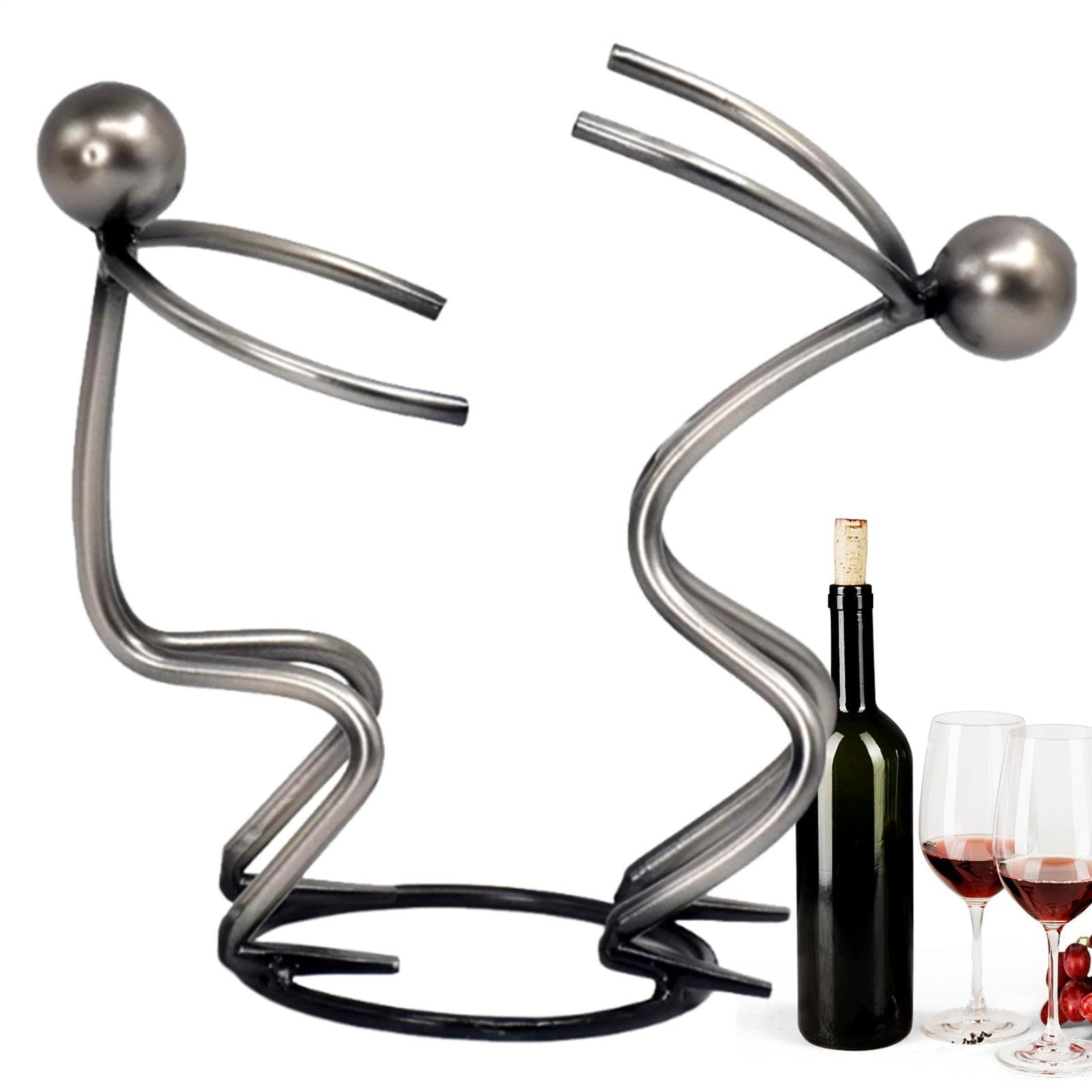 Porte-bouteilles de comptoir en métal pour décoration de table