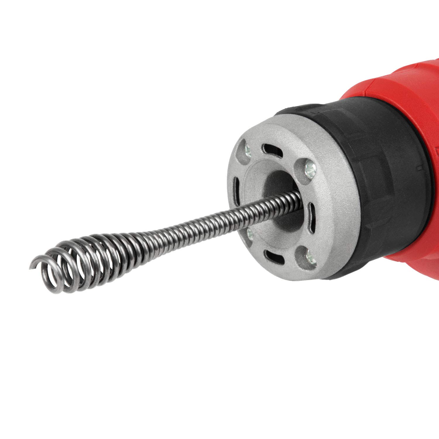 EBERTH Spazzola per Tubi Macchina per la Pulizia dei Tubi Elettrico con Spirale di 7,6m (560 rpm, 230V, Diametro della Spirale 11mm, per Tubi di 2-5 cm di Diametro, Marcia Avanti e Indietro)