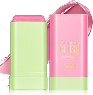 LOPHE 3 in 1 Blush Stick for Cheeks Lips Eyes, Long Lasting Lipstick Blu...