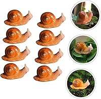 Vista 2 de HAKIDZEL 8Pcs Micro Landscape Snail Figurines Miniature Snail Figures Snail Model Snail Garden Statue Snails Statues Ornament Home Ornament Tea pet
