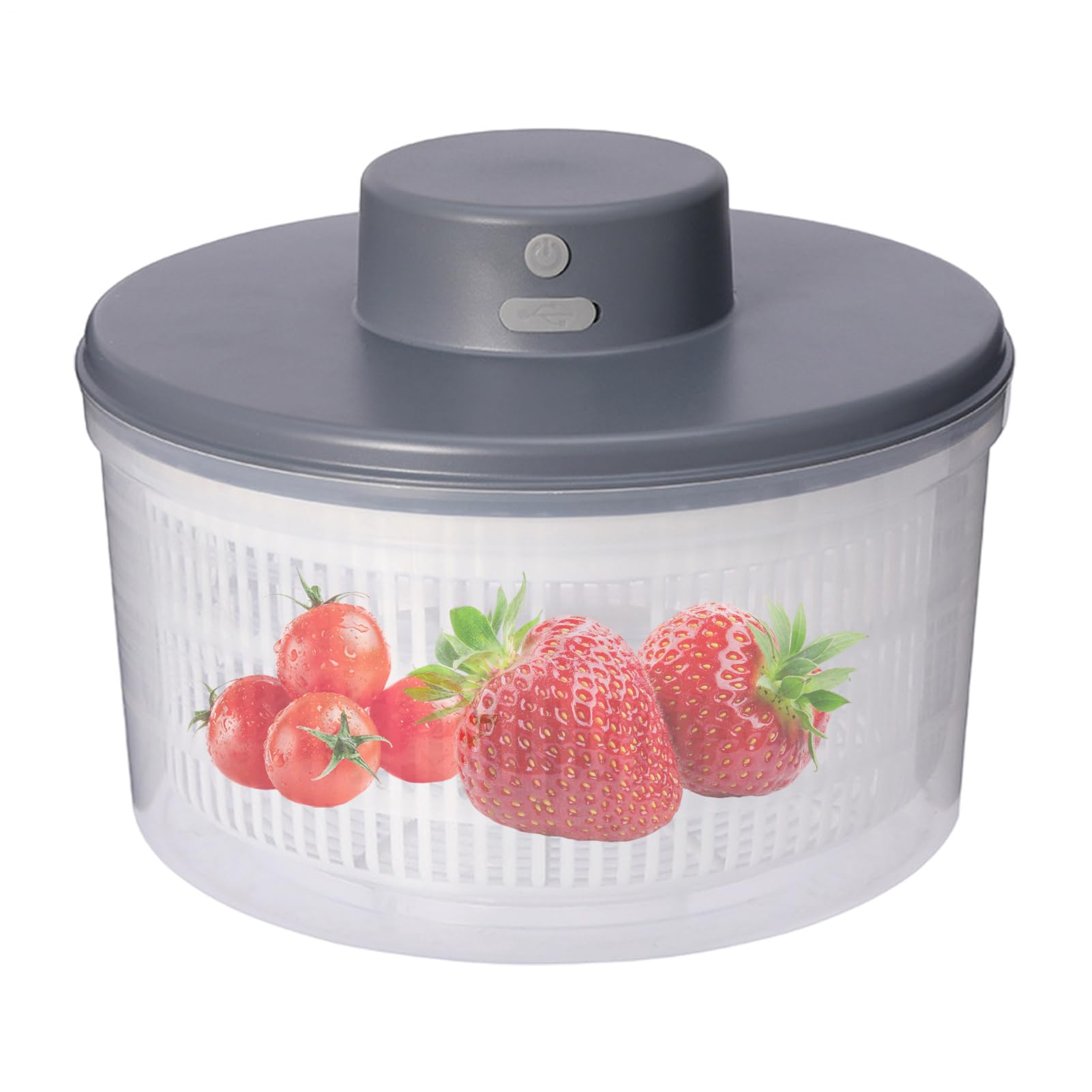 Essiccatore per Verdure – Centrifuga Insalata Elettrica 3 Litri, Miscelatore con Ricarica USB Sicura, Asciugatura Rapida Efficiente | Ideale Insalata, Verdure, Cucina Domestica, Preparazione Veloce