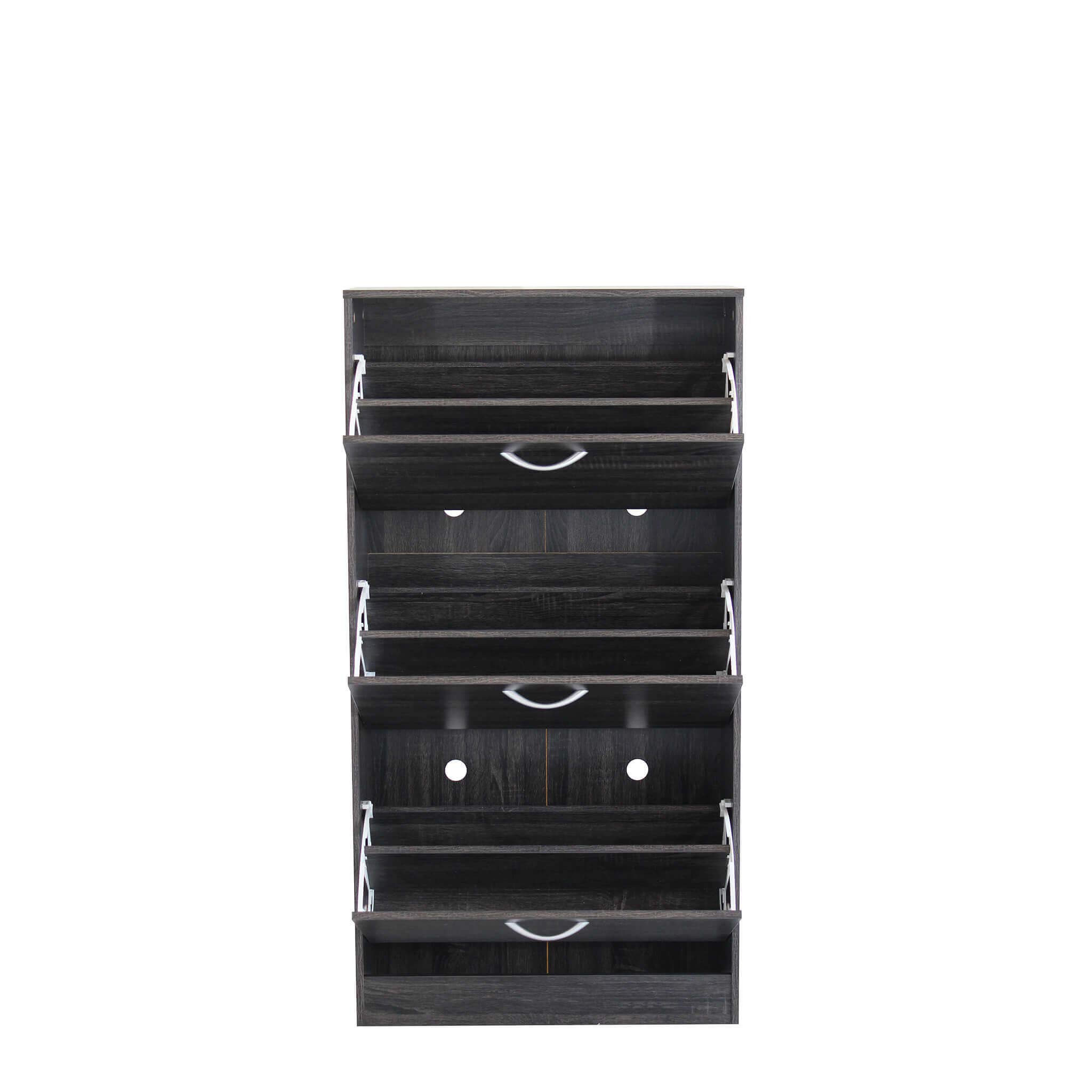 MilaniHome Scarpiera Legno 3 Ante | Design Moderno | 60x24x115 Cm | Colore Marrone - Foto 2