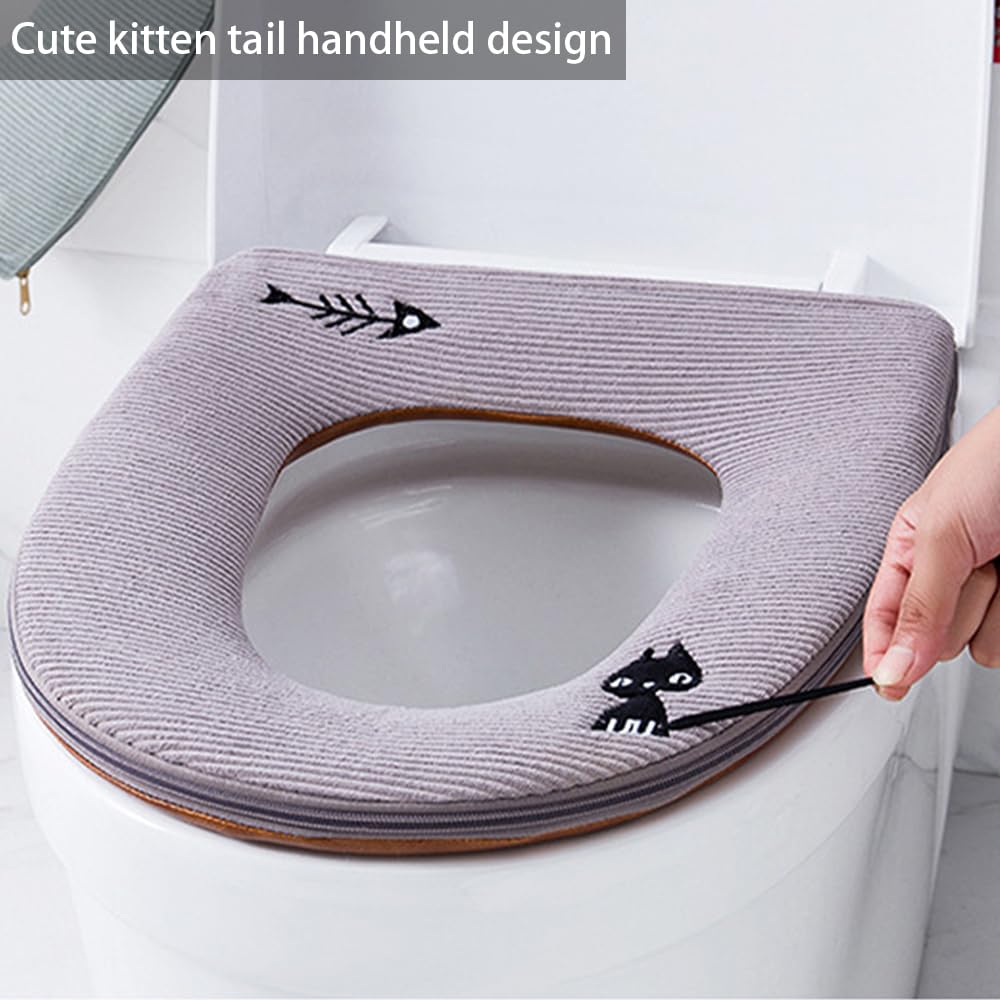 Asiento De Inodoro Con Cremallera, Modelo Para El Hogar, Bordado, Para
