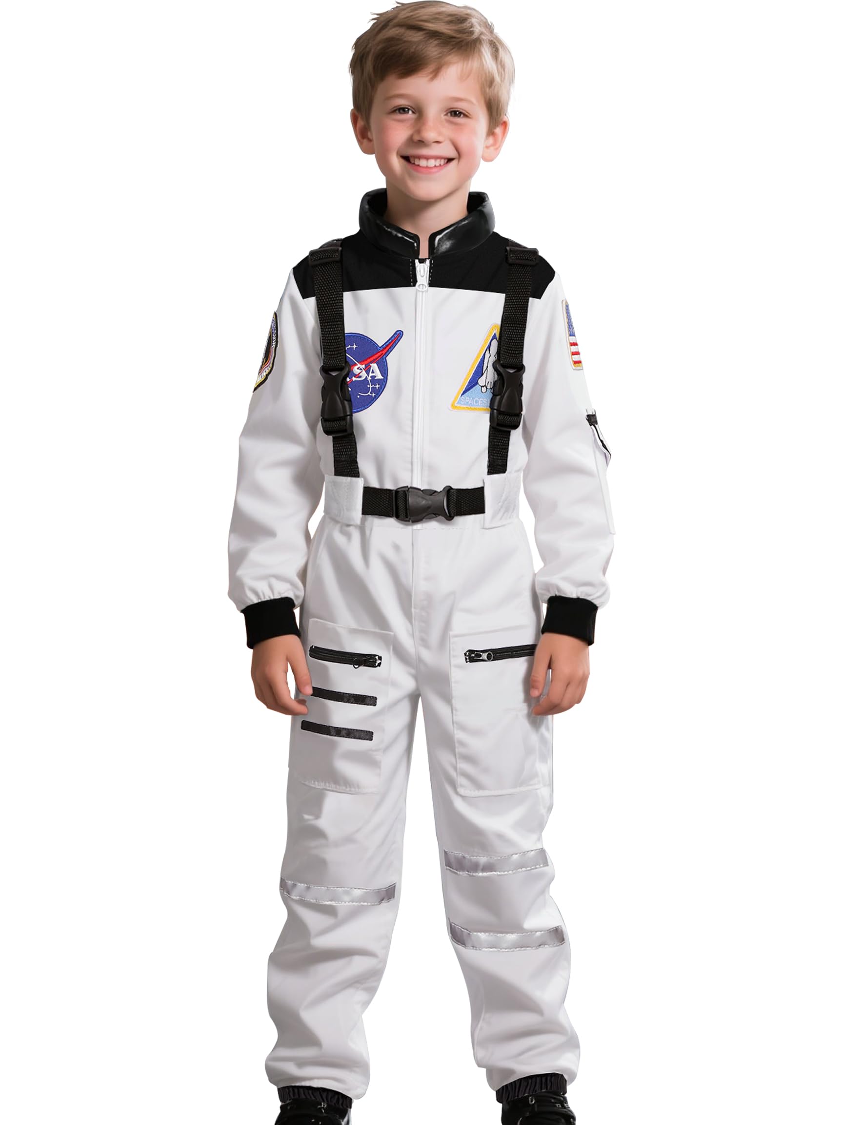 Cuteshower Kids Astronaut NASA Costume for Boys Girls Space Jumpsuit