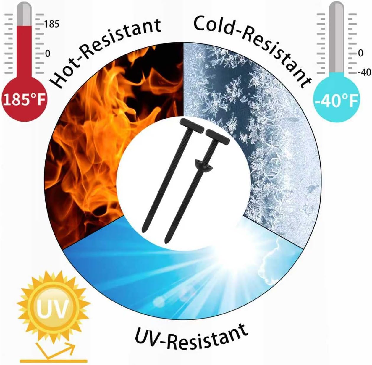 Cable Tie Buckle 1200 PCS (1200 Straps +1200 Buckles)- Nylon Universal Zip Lock pro Cable Ties for Heavy Duty, Self-Locking Zip Ties Holder for Car Daily Repair