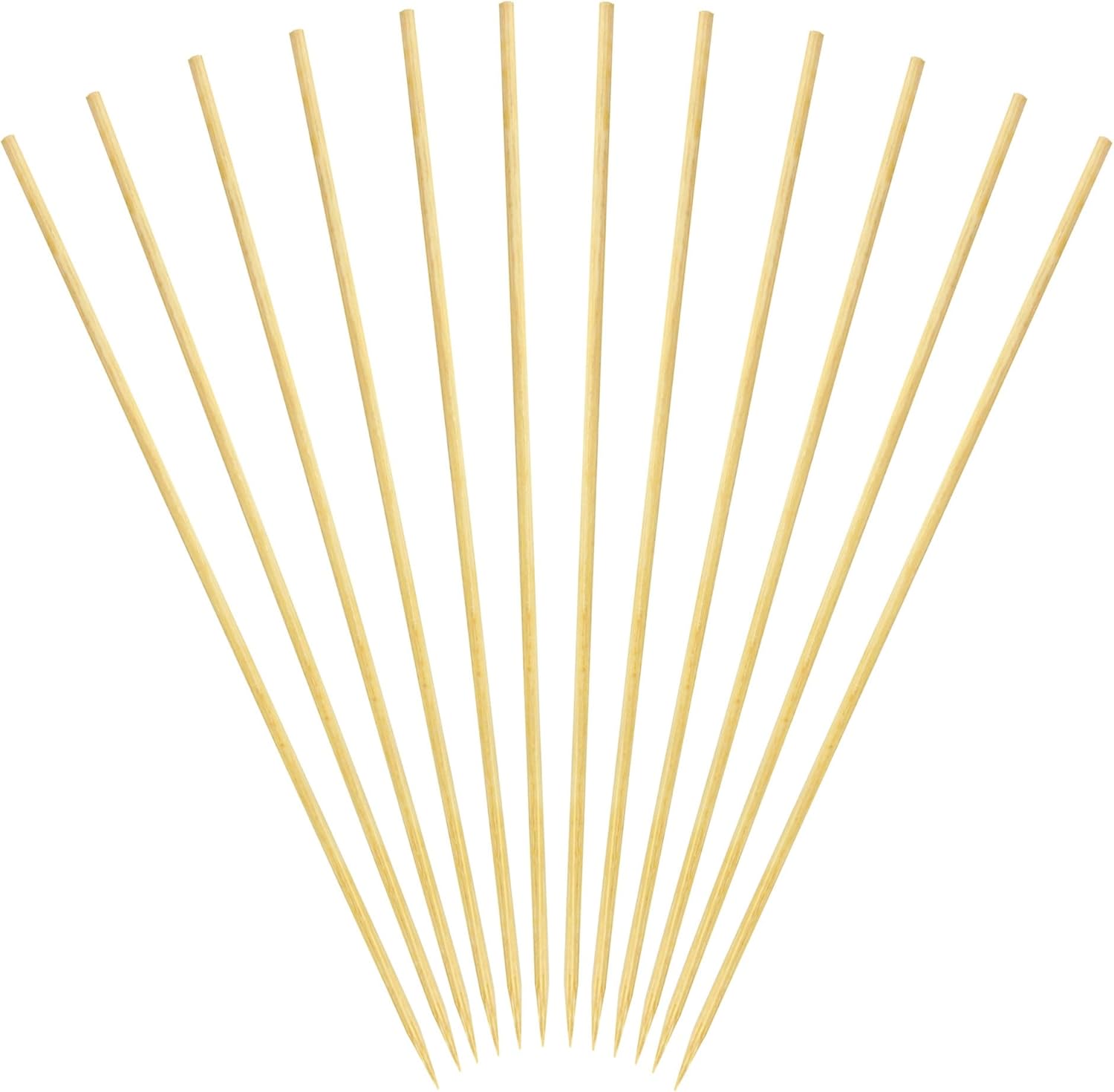 BambooMN Brand - Premium Round Sharp Point Bamboo Skewers 4.1" X 2.5mm - 10,000pcs